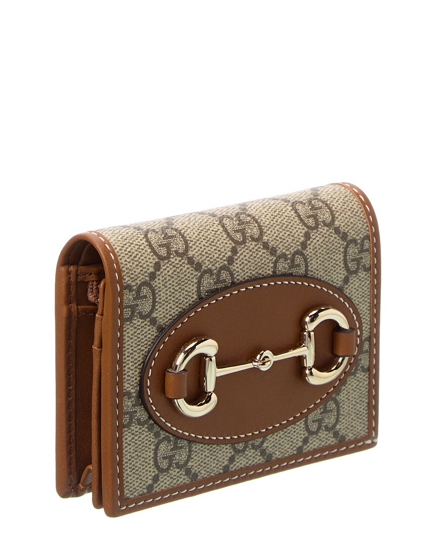 Gucci Horsebit 1955 Gg Supreme Canvas & Leather Card Case