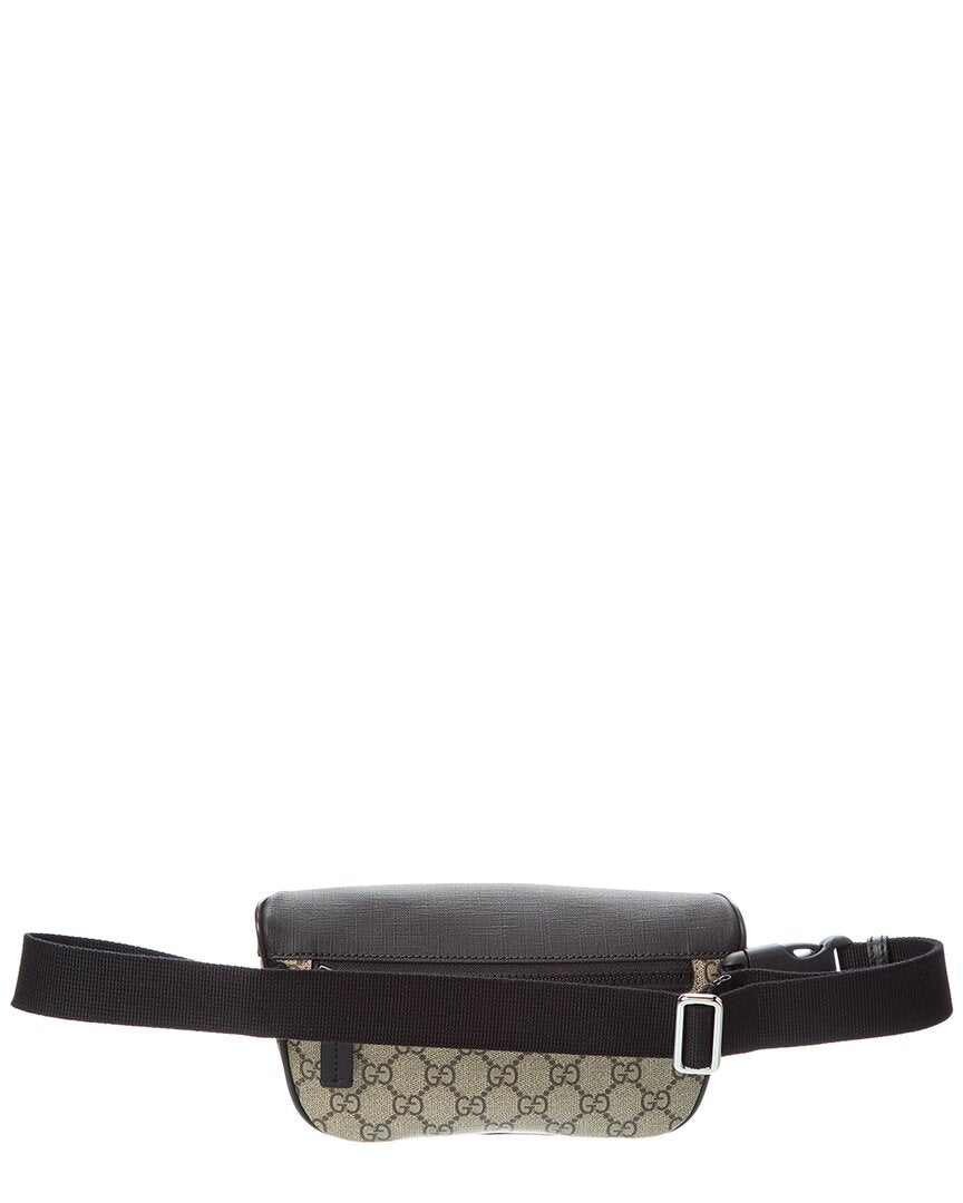 Gucci Large Gg Supreme Canvas & Leather Belt Bag