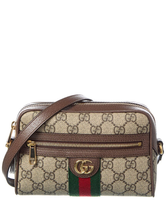 Gucci Ophidia Mini Gg Supreme Canvas & Leather Camera Bag