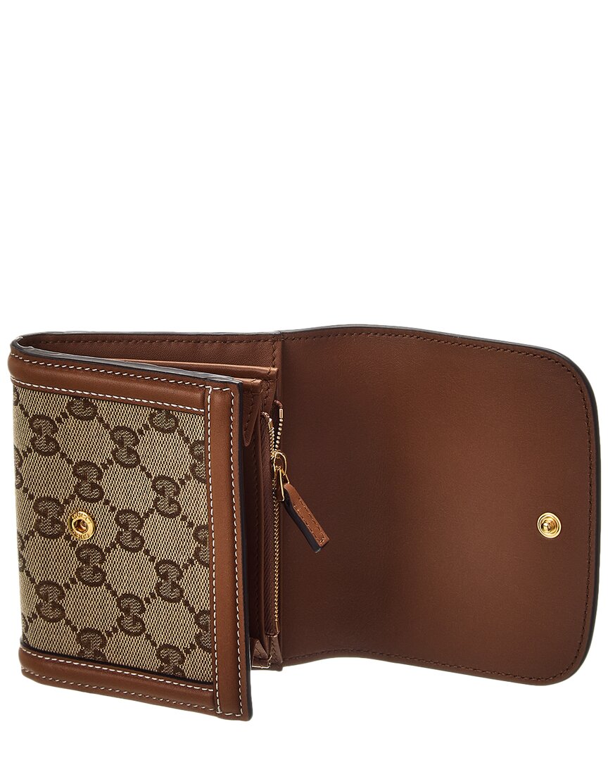 Gucci Gg Canvas & Leather Wallet
