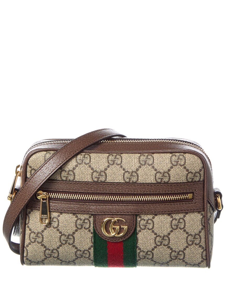 Gucci Ophidia Mini Gg Supreme Canvas & Leather Camera Bag