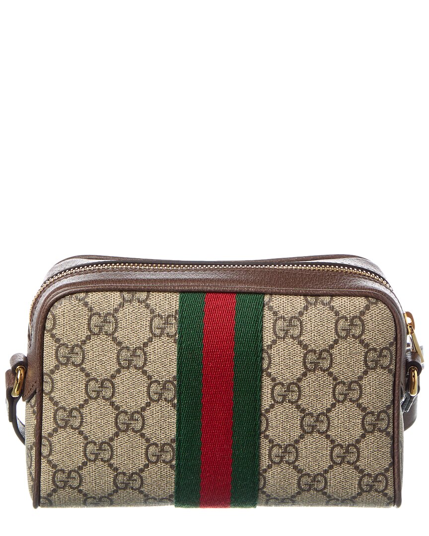 Gucci Ophidia Mini Gg Supreme Canvas & Leather Camera Bag