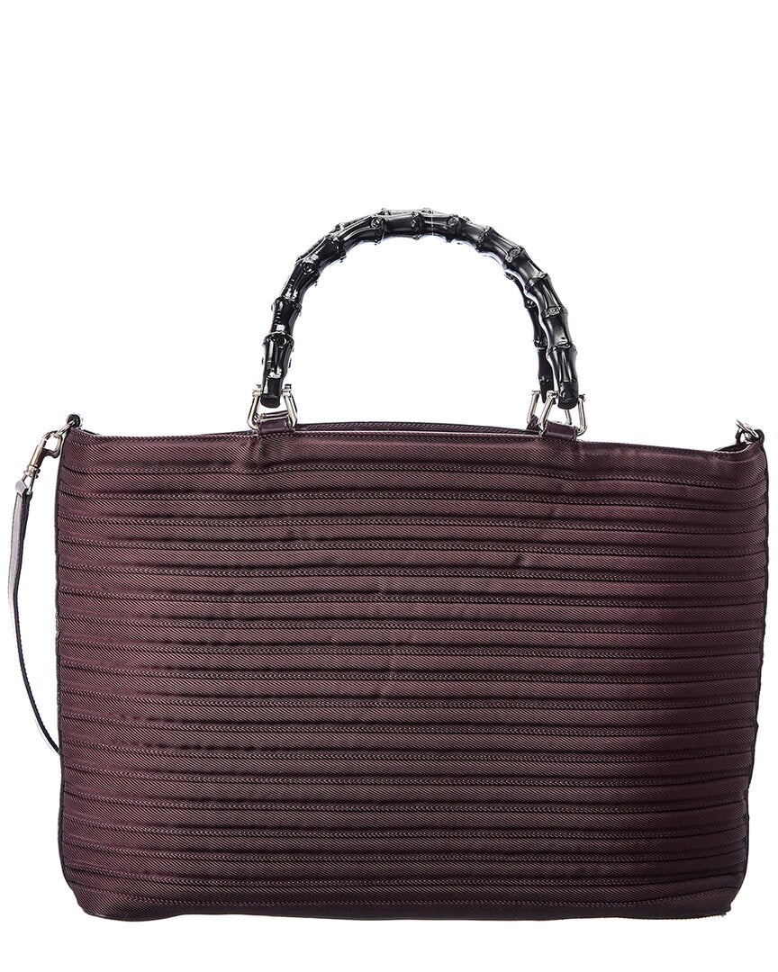 Gucci Black Leather Bamboo Tote (  )