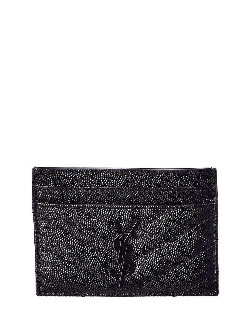 Saint Laurent Monogram Matelasse Leather Card Holder