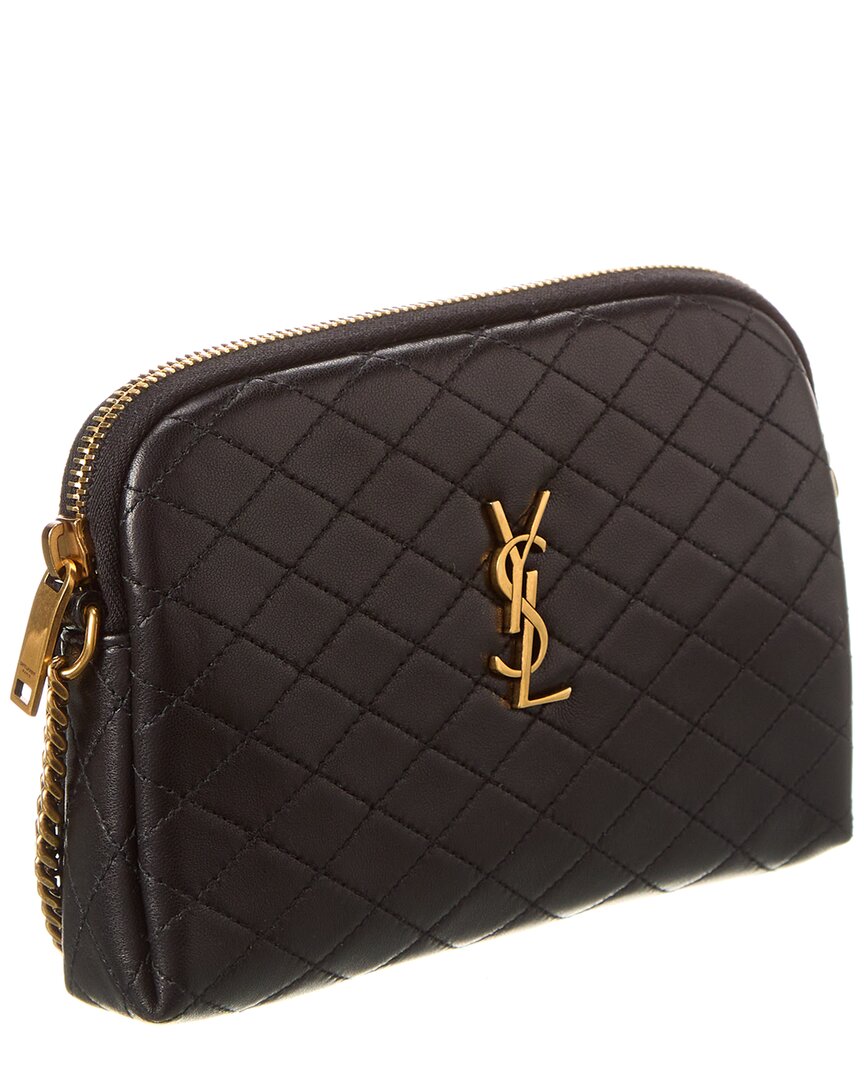 Saint Laurent Gaby Zipped Quilted Leather Crossbody