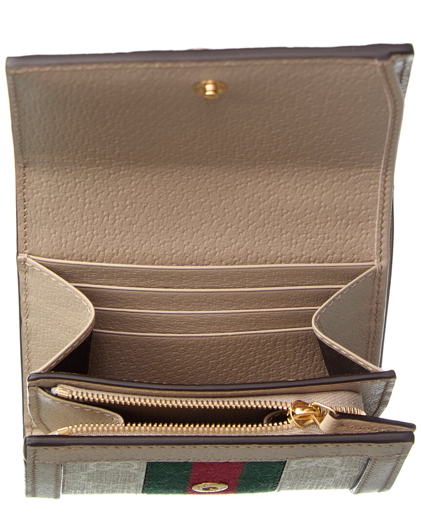Gucci Ophidia Gg Supreme Canvas & Leather Coin Purse