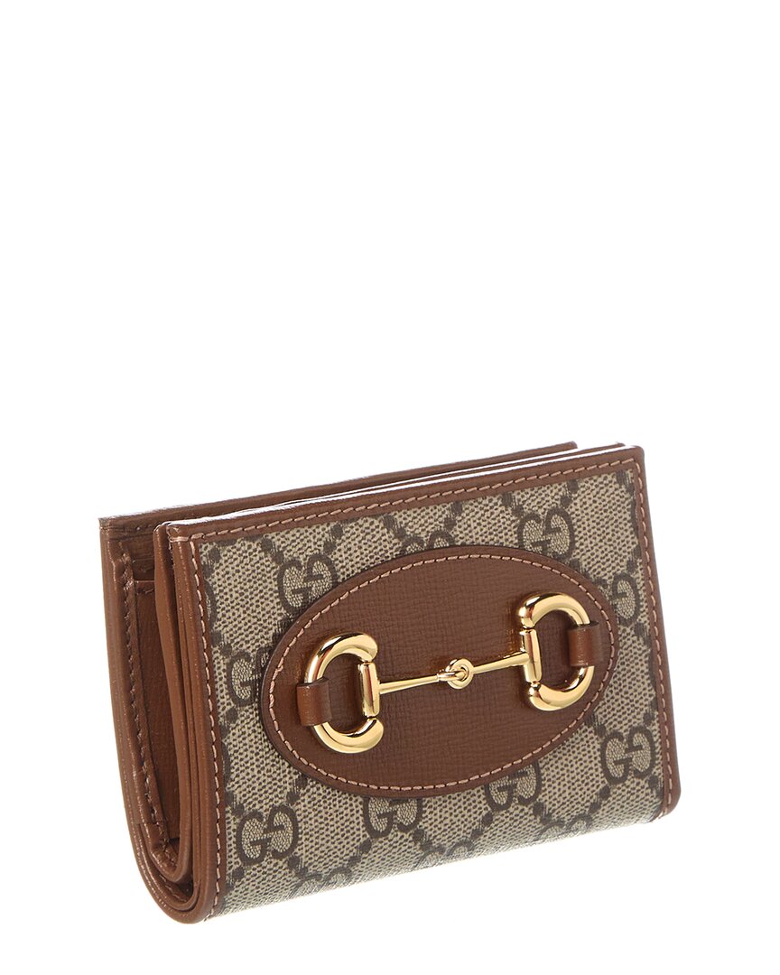 Gucci Horsebit 1955 Gg Supreme Canvas & Leather Card Case