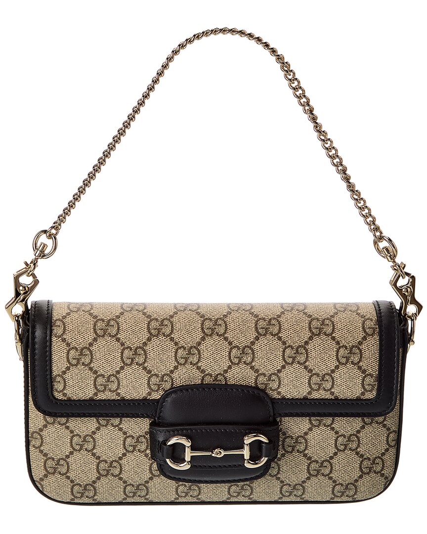 Gucci Horsebit 1955 Mini Gg Supreme Canvas & Leather Shoulder Bag