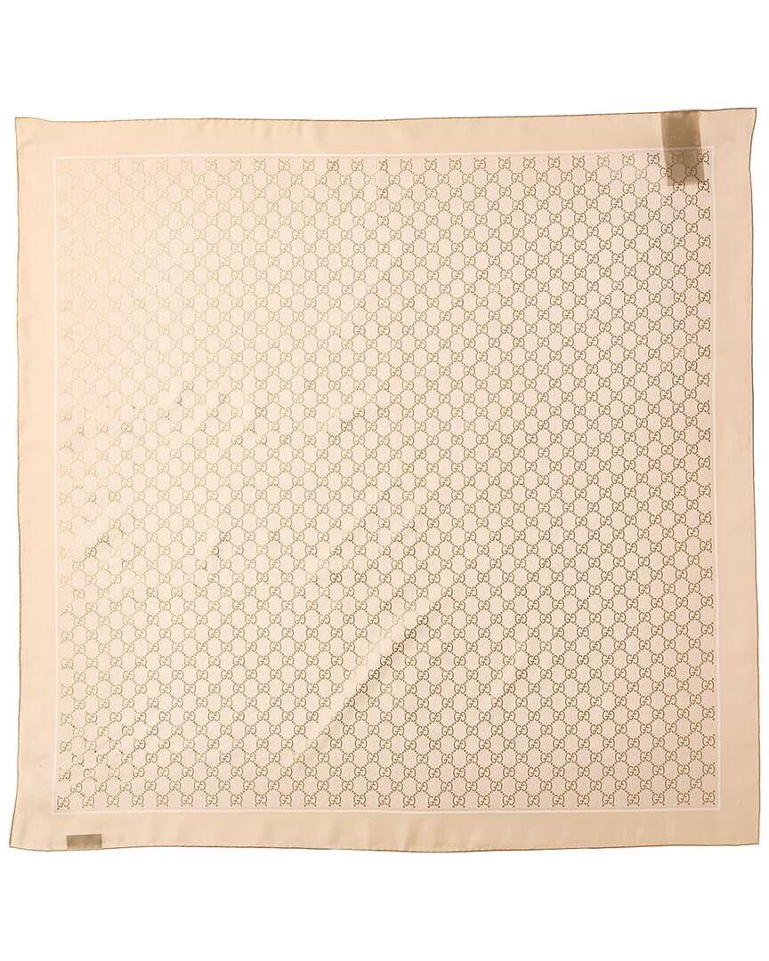 Gucci Silk Scarf, Beige