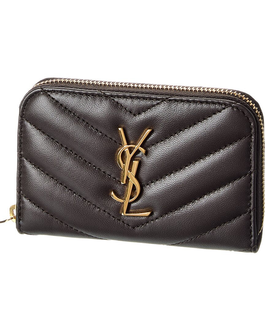 Saint Laurent Cassandre Leather Coin Purse