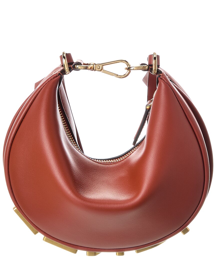 Fendi Fendigraphy Mini Leather Hobo Bag