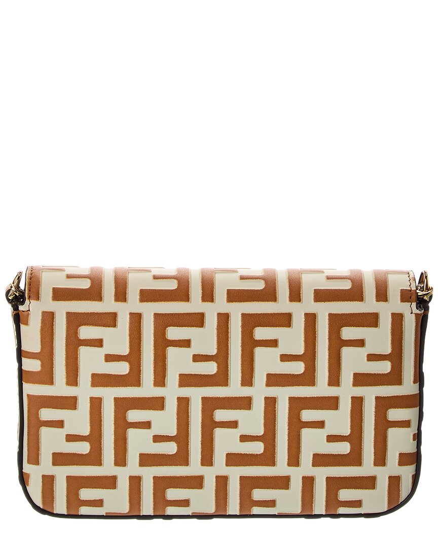 Fendi Ff Diamonds Leather Wallet On Chain