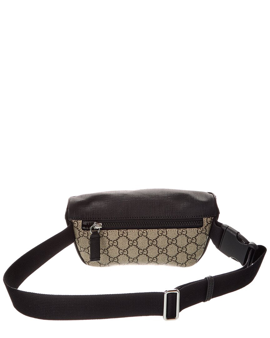 Gucci Large Gg Supreme Canvas & Leather Belt Bag