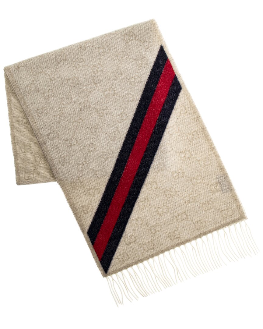 Gucci Gg Web Nikky Wool Scarf