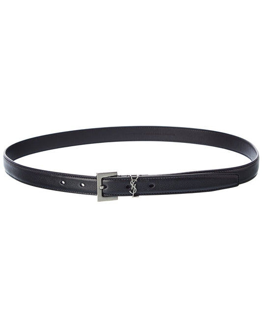 Saint Laurent Monogram Leather Belt