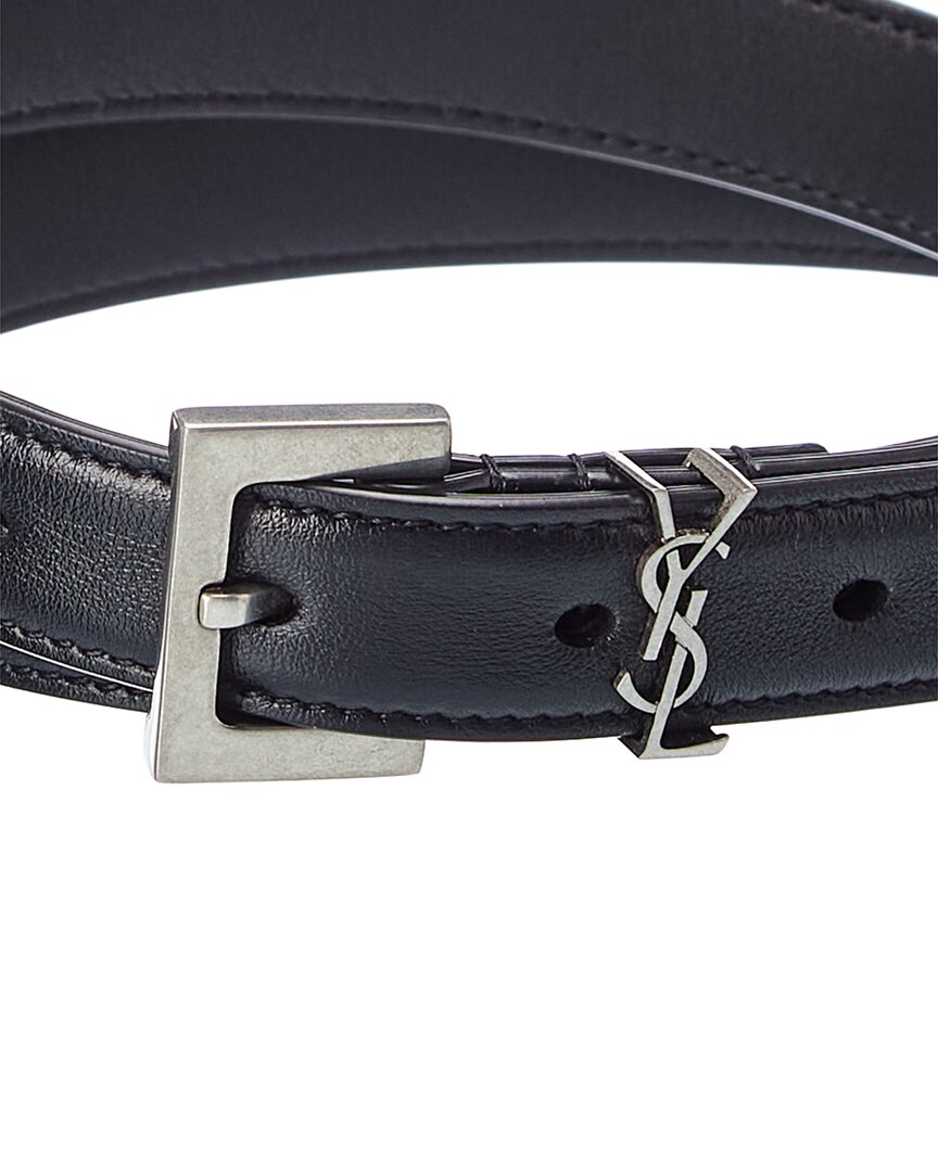 Saint Laurent Monogram Leather Belt