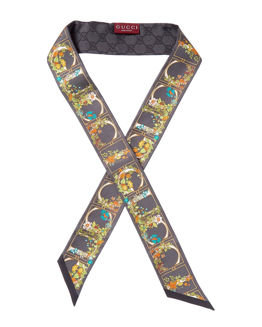 Gucci Printed Silk Neck Bow