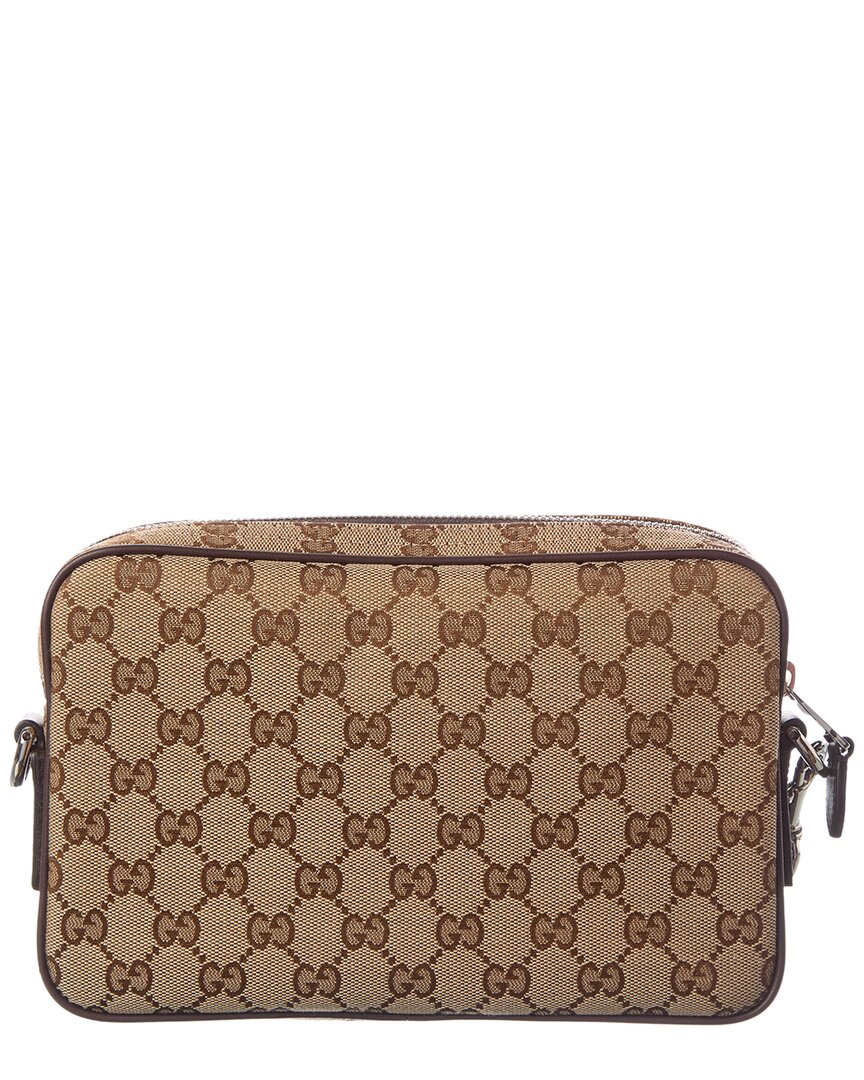Gucci Small Gg Canvas & Leather Crossbody