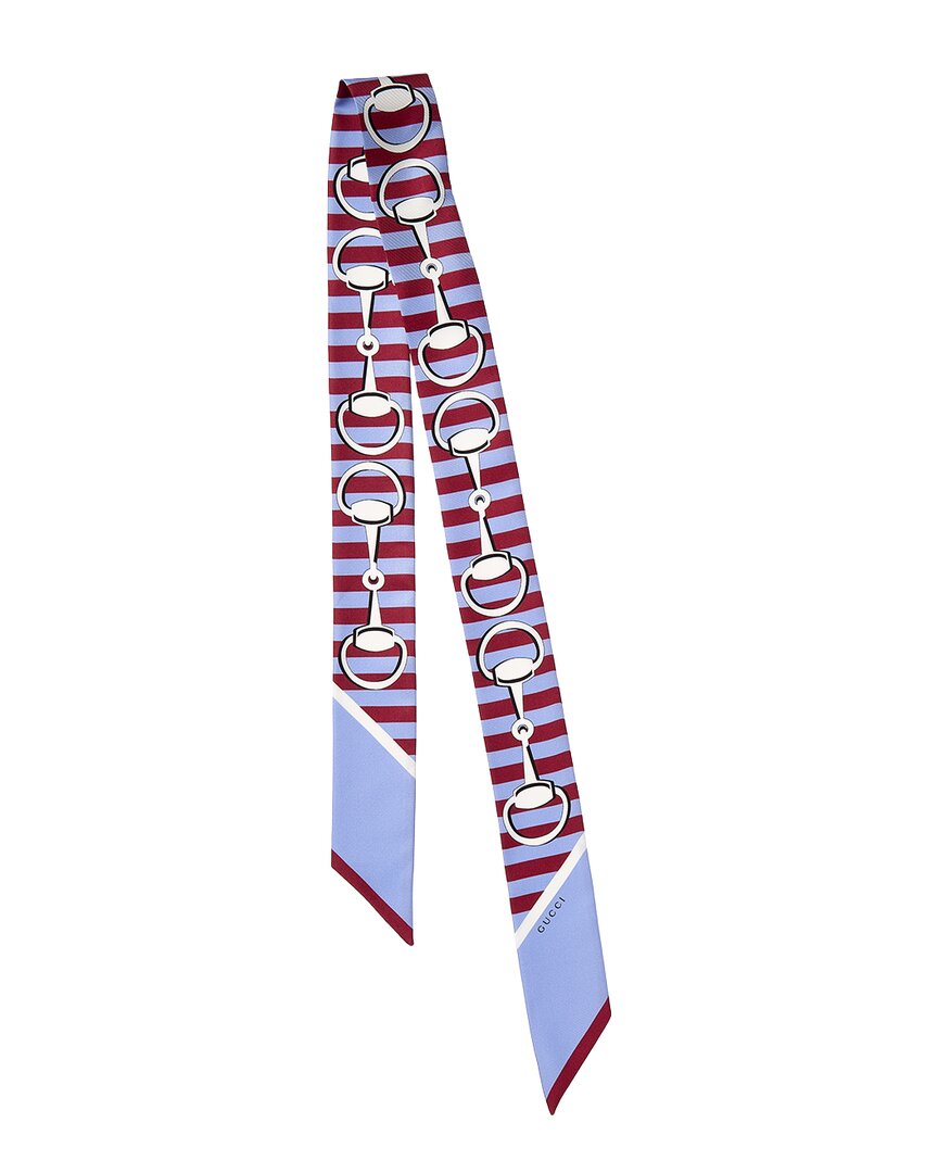 Gucci Printed Silk Twill Ribbon Scarf
