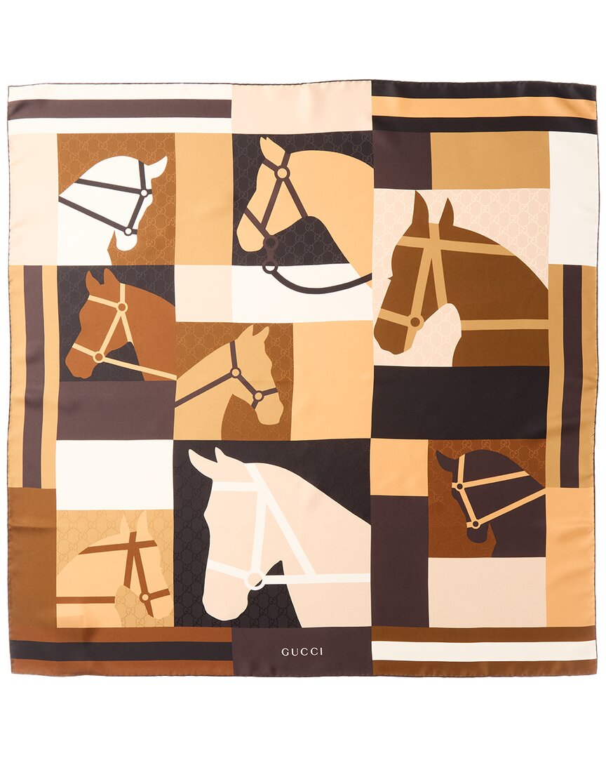 Gucci Printed Silk Jacquard CarrÃ©