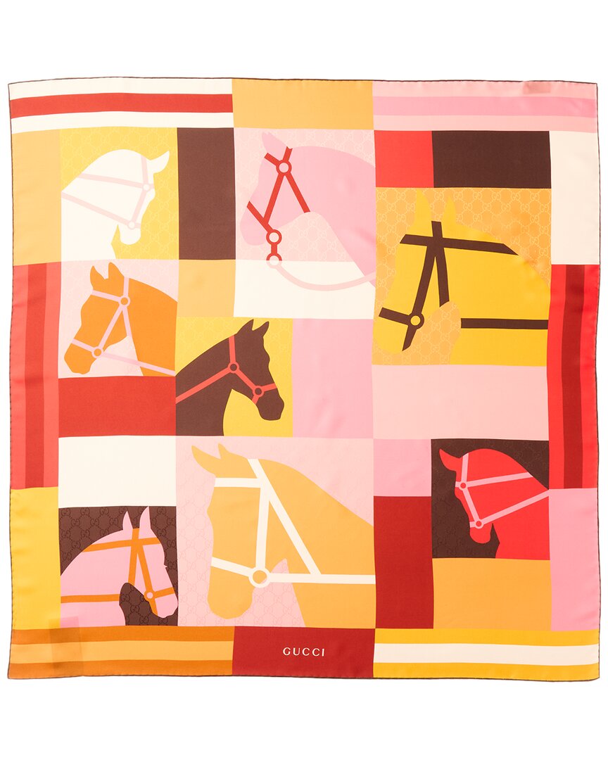Gucci Printed Silk Jacquard CarrÃ©