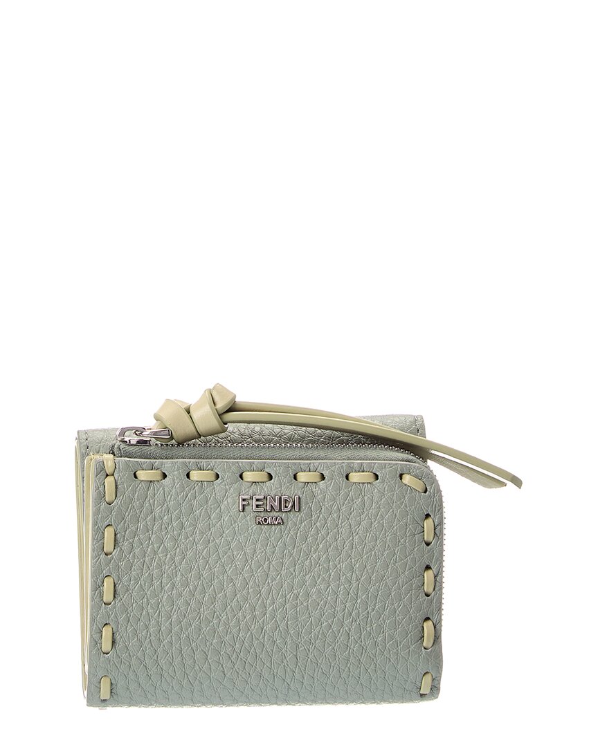Fendi Peekaboo Micro Leather Trifold Wallet