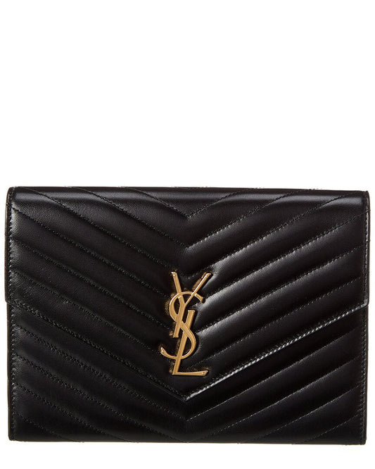 Saint Laurent Cassandre Leather Pouch