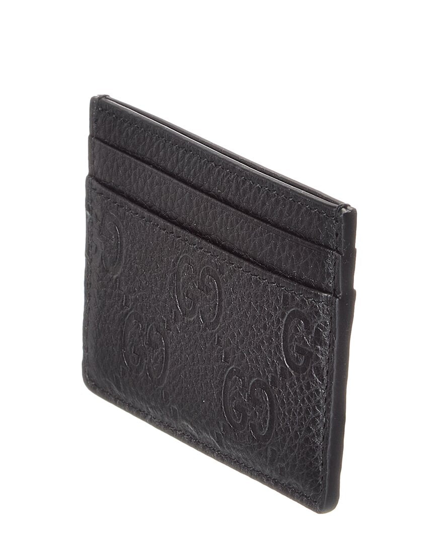 Gucci Gg Emblem Leather Card Case