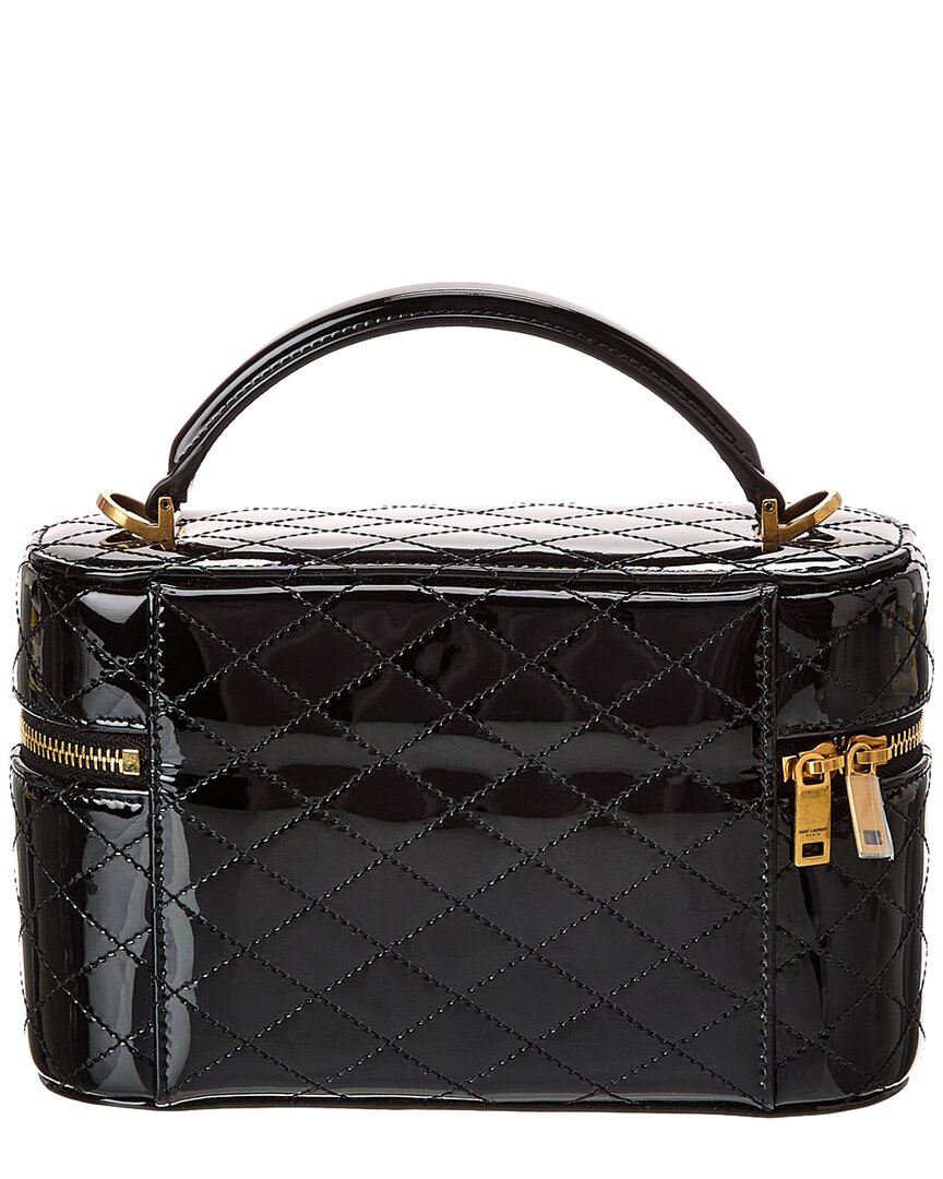 Saint Laurent Gaby Quilted Patent Vanity Bag
