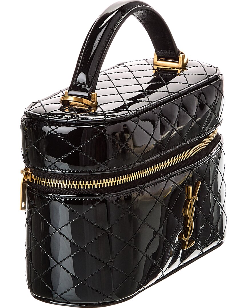 Saint Laurent Gaby Quilted Patent Vanity Bag