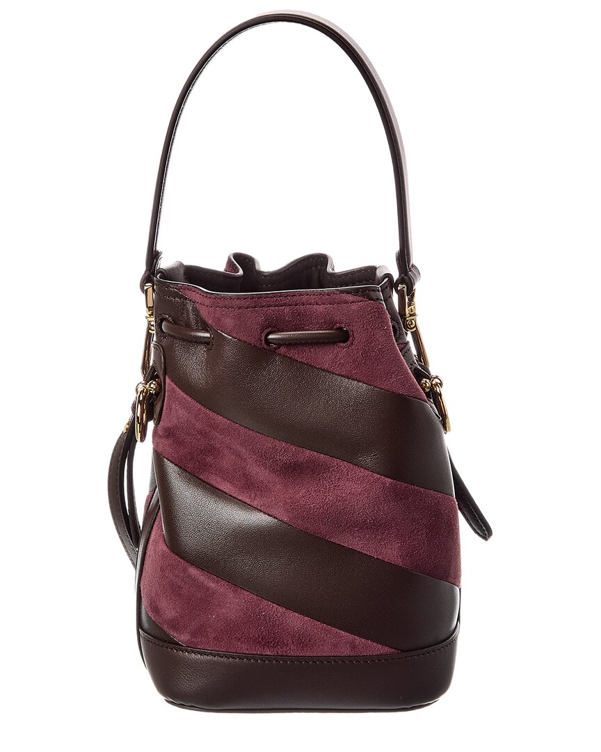 Fendi Mon Tresor Mini Leather & Suede Bucket Bag