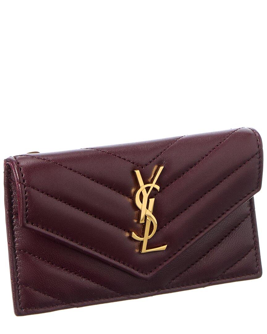 Saint Laurent Cassandre Leather Card Case