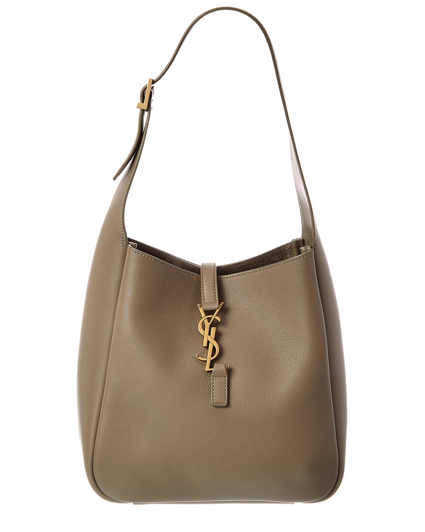 Saint Laurent Le 5 A 7 Small Leather Hobo Bag