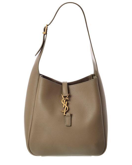 Saint Laurent Le 5 A 7 Small Leather Hobo Bag