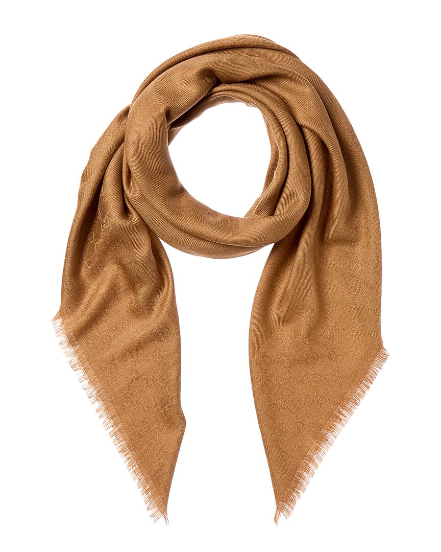 Gucci Gg Wool & Silk-Blend Scarf