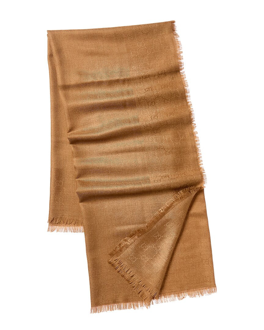 Gucci Gg Wool & Silk-Blend Scarf
