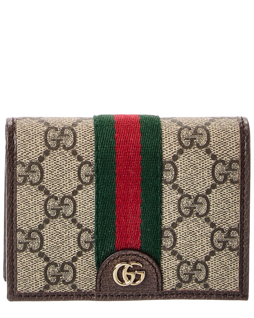 Gucci Ophidia Small Gg Supreme Canvas & Leather Wallet