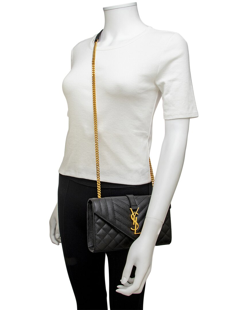 Saint Laurent Envelope Small Leather Shoulder Bag