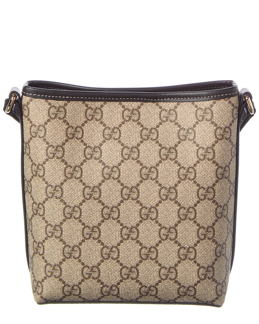Gucci Gg Emblem Nano Gg Supreme Canvas & Leather Bucket Bag