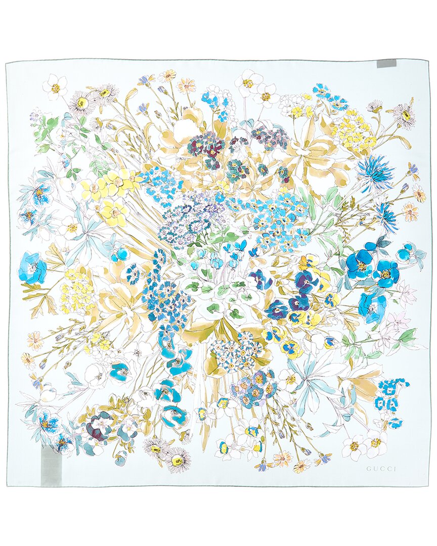 Gucci Gg Printed Silk Scarf