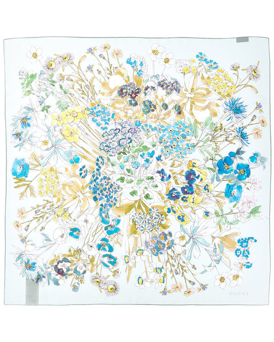 Gucci Gg Printed Silk Scarf