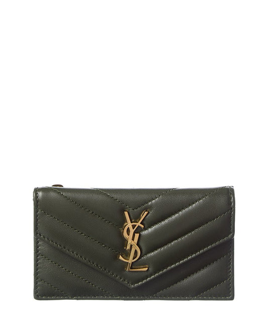 Saint Laurent Cassandre Leather Card Case