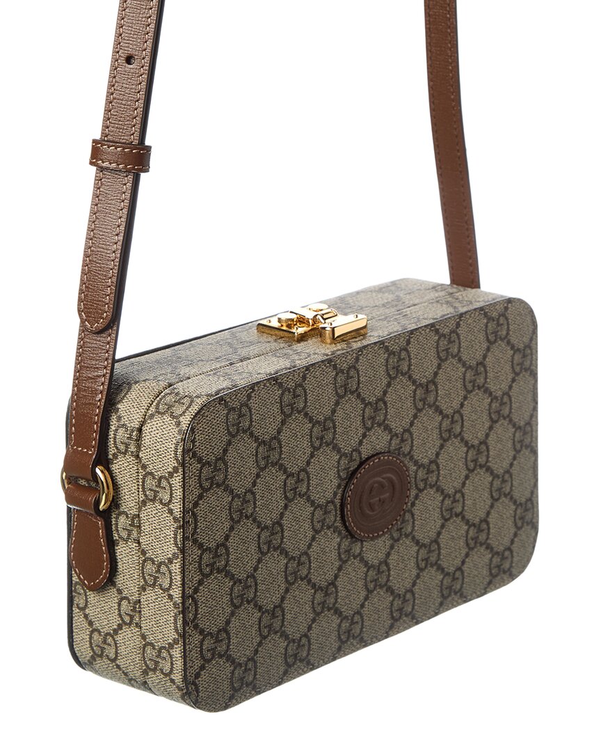 Gucci Gg Supreme Canvas & Leather Box Crossbody