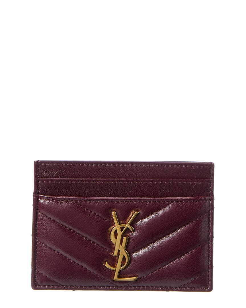 Saint Laurent Monogram Matelasse Leather Card Holder