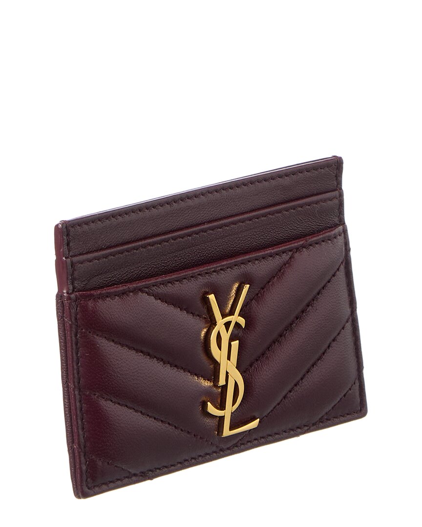 Saint Laurent Monogram Matelasse Leather Card Holder