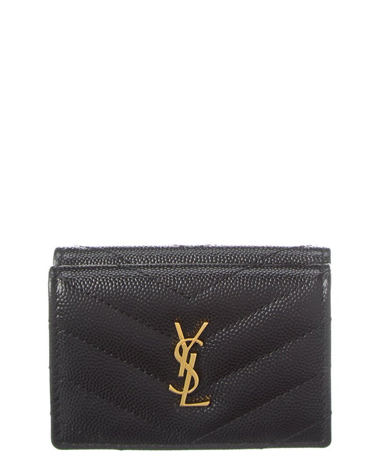 Saint Laurent Cassandra Leather French Wallet