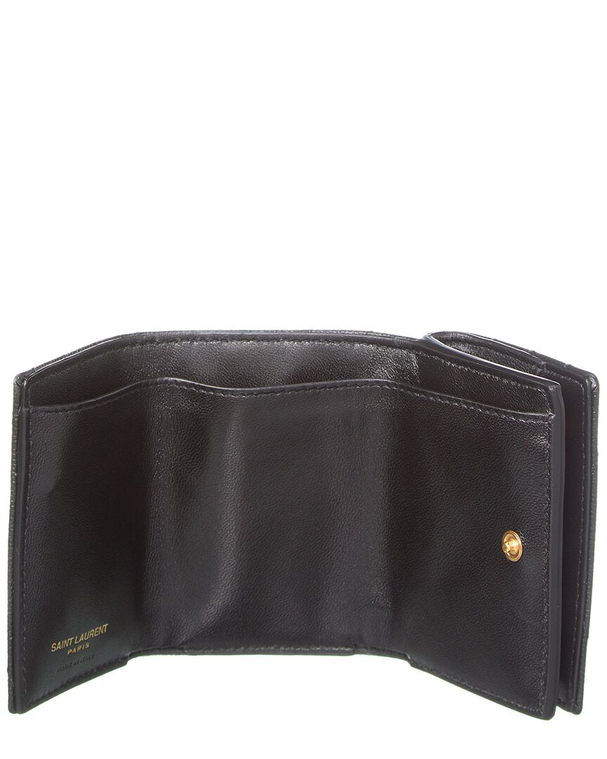 Saint Laurent Cassandra Leather French Wallet