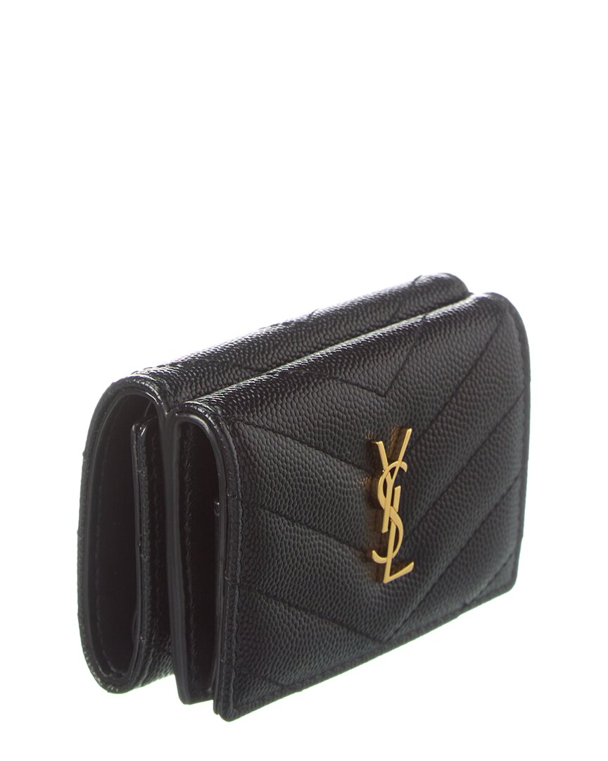 Saint Laurent Cassandra Leather French Wallet