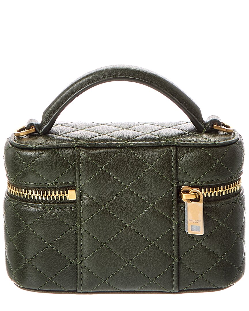 Saint Laurent Gaby Micro Leather Cosmetic Case