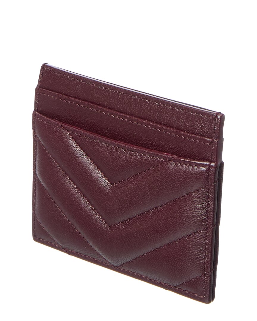 Saint Laurent Monogram Matelasse Leather Card Holder